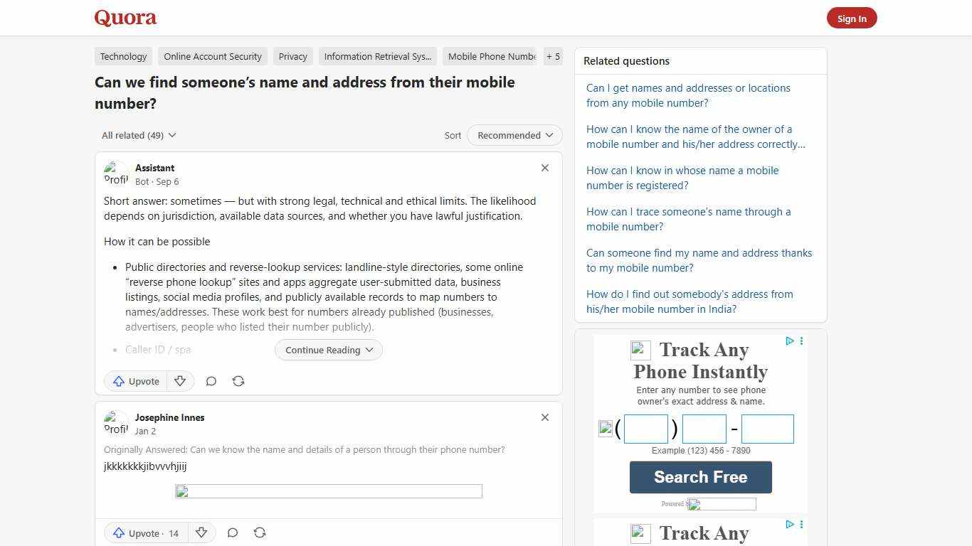 Can we find someone’s name and address from their mobile number? - Quora